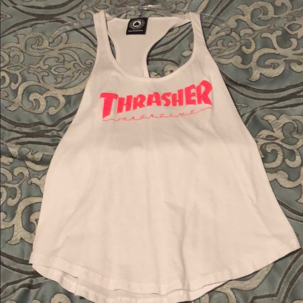 White thrasher tank top